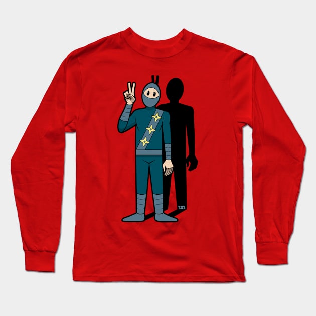 Bunny Ears Ninja Long Sleeve T-Shirt by urban_ninja